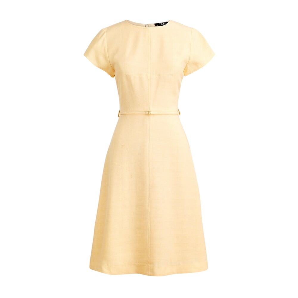 J.Crew Mathilde Cap Sleeve Mini Dress Luster Canvas Sweet Meringue 0 Petite NWT